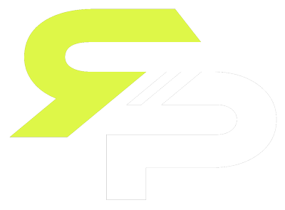 Yellow logo with a stylized letter 'S' on a white background